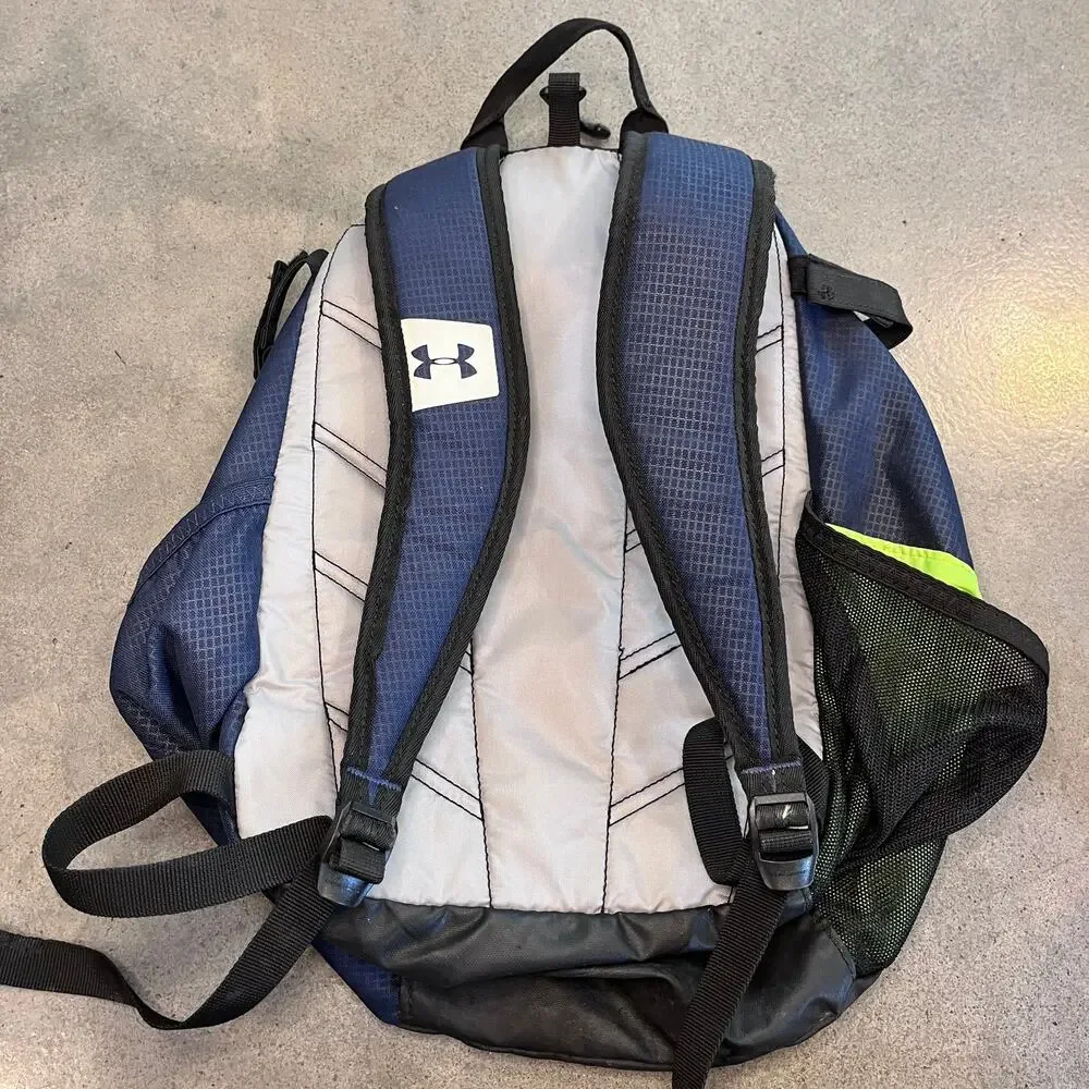 Under Armour Storm 1 Toddler size backpack blue neon green baseball bag